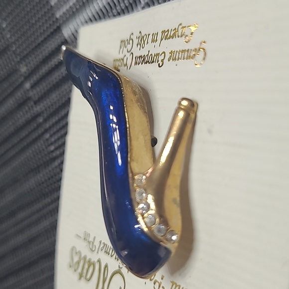 Vintage Hand Painted Enamel Brooch - High Heel Shoe - Picture 2 of 3